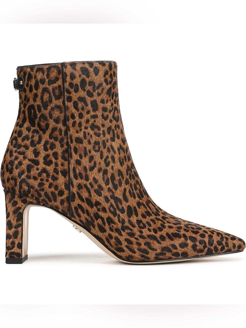 New Sam Edelman Leopard Print Calf Hair Women's Ankle Boots - Brown Size 7.5